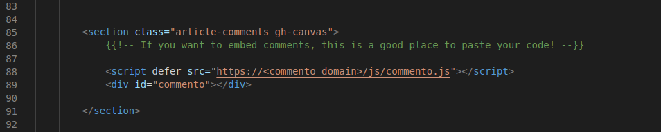 Adding Comments To Ghost